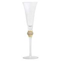 Milano Modern Style Gold Finish Champagne Flute With Diamante Ball 8cm Diameter