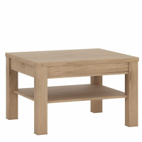 Kensington Square Light Oak Small Living Coffee Sofa Table with Shelf 75x45cm