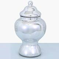 Value Medium 36cm Chrome Glass Apothecary Jar