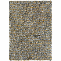 Origins Rocks Modern Rectangular Pure Wool Shaggy Floor Rug Ochre 160x230cm
