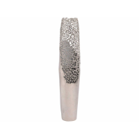 Silver Finish Apo Coral Shoreline Metal Lattice Large Tall Vase 115 x 25cm