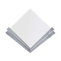 Modern Style Grey Fan Motif Framed Diamond Shaped Hepburn Wall Mirror 133 x 148cm