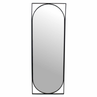 Isaac Black Metal Mirror 35x1.5x97cm