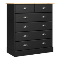 Nola 4 And 2 Drawer Chest Black And Pine