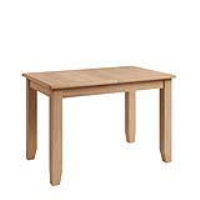 Solid Light Oak 1.2m Medium Rectangular Extending Kitchen Dining Room Table 120 to 160cm 4 Seater