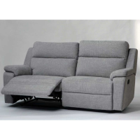 Jackson Large Grey Fabric Upholstered 3 Seater Manual Recliner Sofa