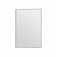 Modern Style Simple Champagne Gold Thin Framed Rectangular Wall Mirror 90 x 60cm