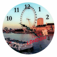 Urban Chic Glass Clock