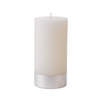 Libra White Rustica Pillar Candle 10x20cm