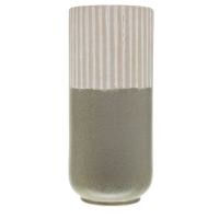 Mason Collection Grey Ceramic Tall Straight Vase
