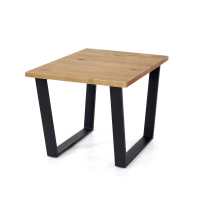 Texas Lamp Table With Black Metal Legs