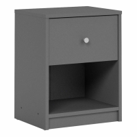 Modern Style May Grey Laminated Bedside Cabinet With 1 Drawer 48x38cm