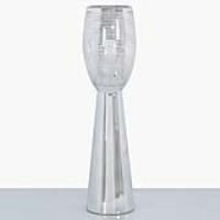 Value Large 60cm Silver Stripe Glass Vase