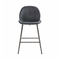 Stool Dark Grey Velvet (2pk)