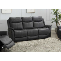 Modern Style Arizona Slate Fabric Upholstered 3 Seater Recliner Sofa 103 x 203cm