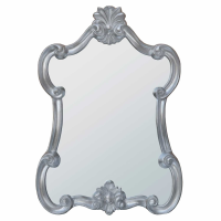 Mireille Portrait Mirror Distressed Silver