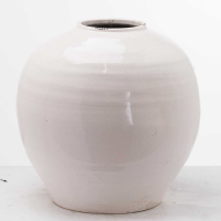 Regola Large Ceramic White High Gloss Finish Vase
