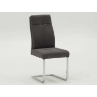 Donatella Modern Grey Fabric Seat and Metal Legs Kitchen Dining Chair