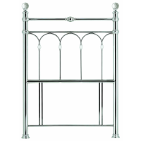 Krystal Traditional Style Antique Nickel Metal Floorstanding Headboard 3ft Single 90cm