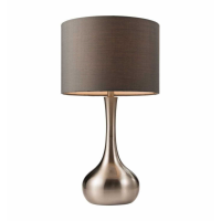 Table Lamp Nickel And Dark Grey