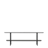 White Ludworth Coffee Table White Marble Large