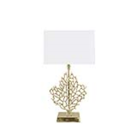 41cm Tree Table Lamp With Gold Silk Shade