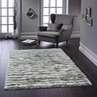 Origins Carved Glamour Modern Polyester Tufted Floor Rug in Silver 160x230cm
