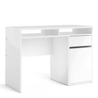 Function Plus Desk 1 Door 1 Drawer in White