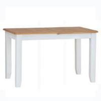 Moonlight White Painted Finish With Lime Wash Top Kitchen 1.6m Butterfly Dining Table