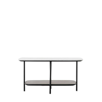 White Ludworth Coffee Table White Marble Small