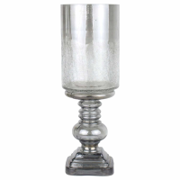 The Noel Collection Smoked Midnight Glass Candle Holder