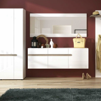 Modern White High Gloss Extra Large Rectangular Wall Mirror 164 cm Wide