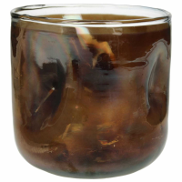 Saffron Brown Glass Candle Holder 14x14x14cm