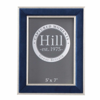 Silver Edged Navy Velvet 5X7 Photo Frame