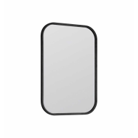 Logan Modern Style Curved Edge Bold Black Rectangular Wall Mirror 95.5 x 65.5cm