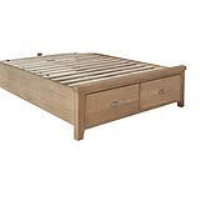 Traditional Style Smoked Oak 6ft Super King Size 2 Drawer Footboard And Side Rails Set