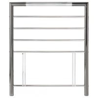 Modern 3ft Single Metal Divan Bed Headboard Nickel and Chrome 90cm Wide