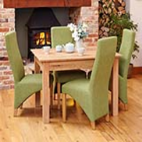 Small Solid Light Oak Kitchen Dining Table 120cm x 90cm 4 Seater
