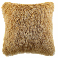 Unfilled Fluffy Mustard Cushion