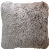 Unfilled Fluffy Beige Silver Ombre Cushion