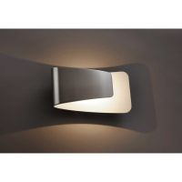 Modern Aluminum Wall Light with Abstract Design in Silver Finish