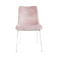 Value Zula Pink Dining Chair With Chrome Legs