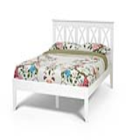 Autumn 120cm Small Double 4ft Hevea Opal White Painted Bed Frame