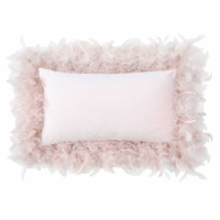 30 X 50 Pink Feather Edge Cushion