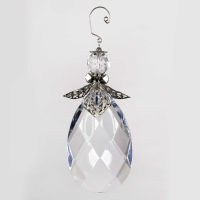 Decorative Accessories Angel Clear Acrylic Teardrop With Silver