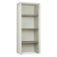 Bergen Grey Washed Oak And Soft Grey Painted Narrow Display Top Unit Hutch Shelving Unit 121x51x32cm
