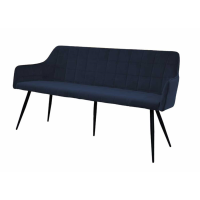 Vienna Modern Wide 160cm Dining Bench Quilted Design Navy Blue Velvet Upholstered
