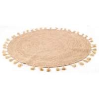 Woven Tasselled Natural Rug
