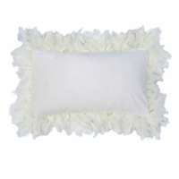 30 X 50 White Feather Edge Cushion