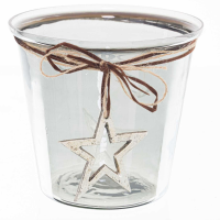 Smoked Midnight Hammered Star Large Candle Holder